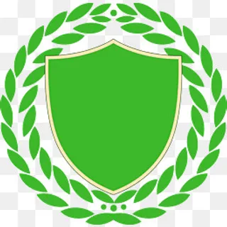 绿色草环盾牌素材免抠,免抠元素