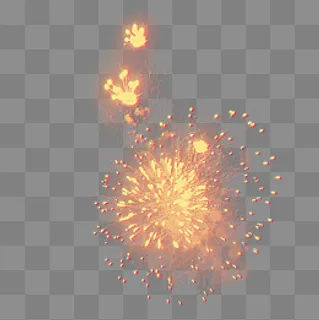 绽放缤纷烟花礼花烟花,免抠元素
