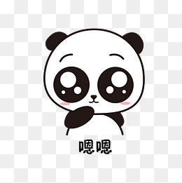 萌萌大熊猫主题点头表情包(2000*2000px)ai矢量模版下载