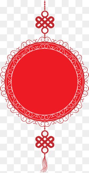 中国风春节灯笼红色剪纸,免抠元素