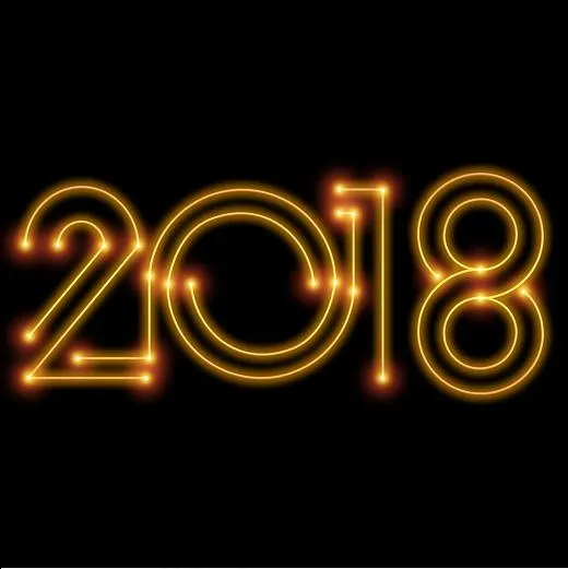 2018霓虹灯效果艺术字(2362*2362px)psd模版下载
