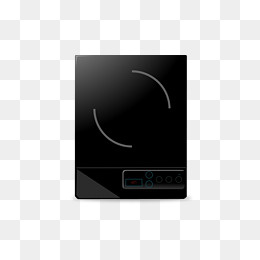 手绘黑色电磁炉插画