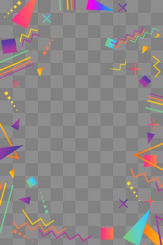 卡通抖音风欢乐游乐场游戏线条背,免抠元素