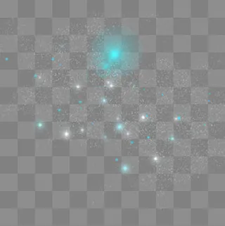 蓝色星星星空元素,免抠元素