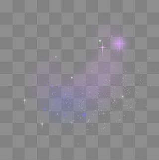 蓝色星星光效PSD透明底,免抠元素