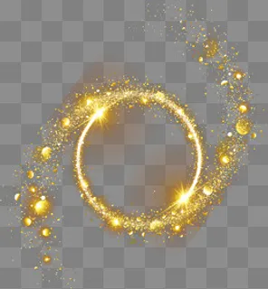 金色装饰炫酷沙化光圈素材,免抠元素