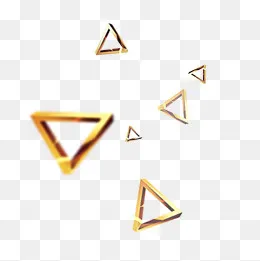 金色漂浮几何素材,免抠元素(1500*1500px)psd模版下载