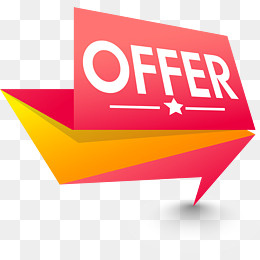 红色折纸标签,免抠元素