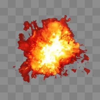 红色爆炸效果素材,免抠元素