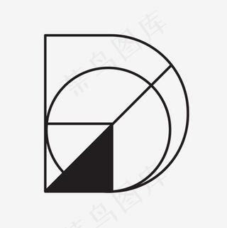 字母设计字母变形创意字母d,免抠元素艺术字