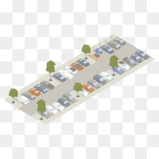 立体插图室外停车场