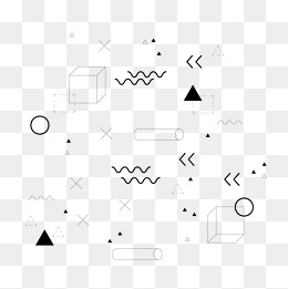 黑色孟菲斯炫酷小清新免扣素材,免抠元素(2000*2000px)ai矢量模版下载