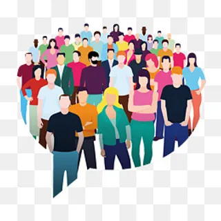 中国人口日密集人群,免抠元素