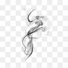 灰色透明轻烟烟雾烟云扭曲飘散