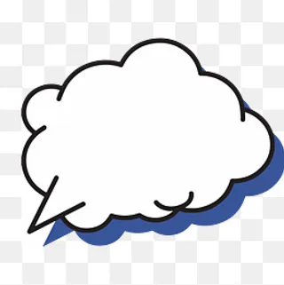 云朵型可爱对话气泡,免抠元素