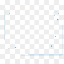 科技风蓝色双层边框元素,免抠元素