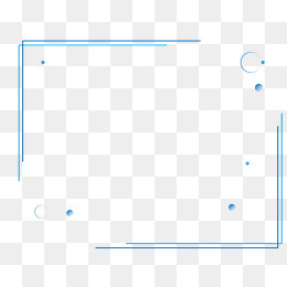 科技风蓝色双层边框元素,免抠元素