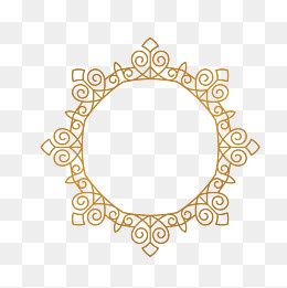 八角伸张圆形边框,免抠元素