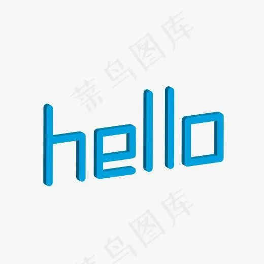 hello立体艺术字(4167*4167px)ai矢量模版下载