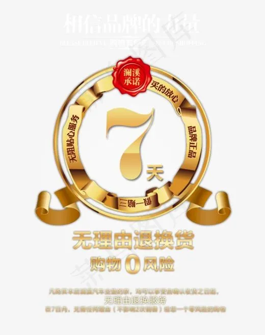 7天无理由退换货0风险(790*997px)psd模版下载