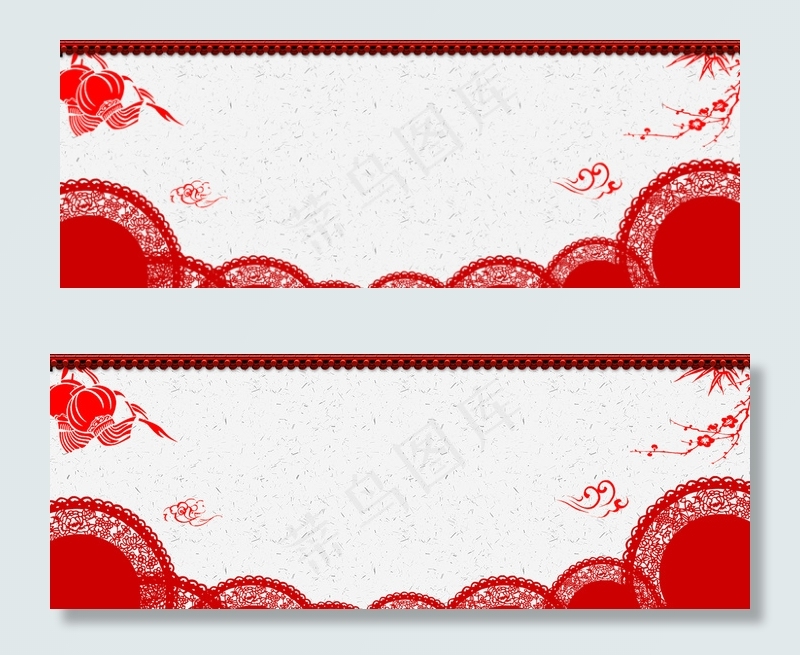 简约中国风剪纸海报背景图片素材