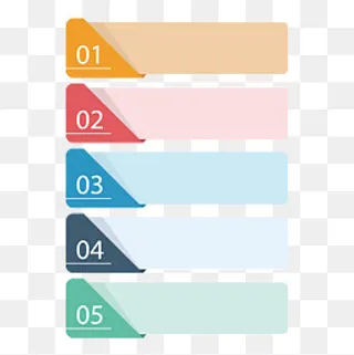 彩色数字商务标签,免抠元素