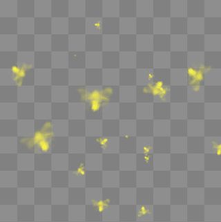 夏季夜晚飞舞的萤火虫元素