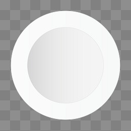 白色圆弧盘子元素,免抠元素