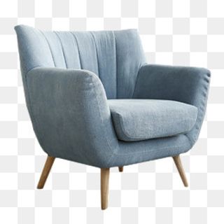 淡蓝色的舒适沙发,免抠元素