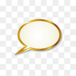 金色对话框促销标签,免抠元素