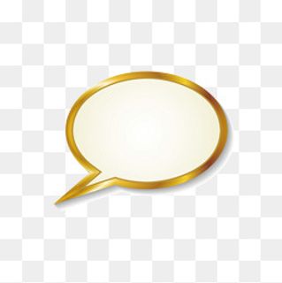 金色对话框促销标签,免抠元素
