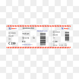 飞机票矢量简约风格机票下载,免抠元素