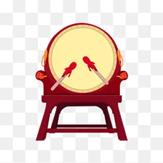 建军节节日氛围打鼓,免抠元素