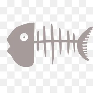 扁平化鱼骨头PNG下载