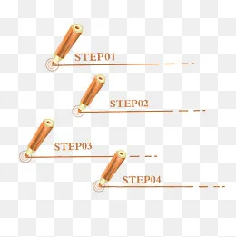 黄色铅笔书写步骤PPT(2000*2000px)psd模版下载