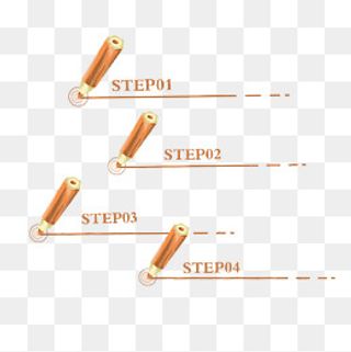 黄色铅笔书写步骤PPT