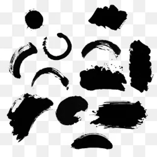 笔刷墨迹,免抠元素