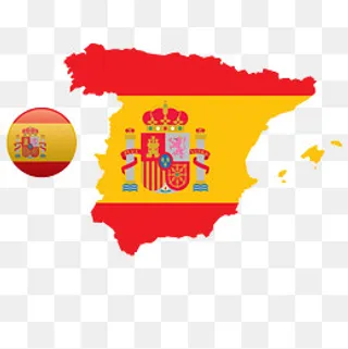 手绘欧美地图西班牙地理图设计,免抠元素