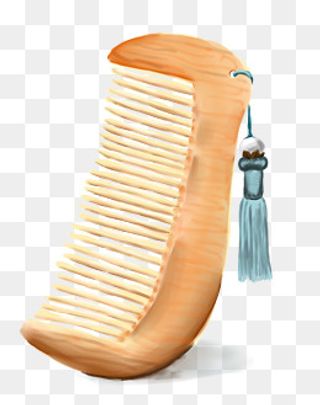 手绘母亲节梳子装饰素材,免抠元素