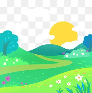 野外风景矢量图下载