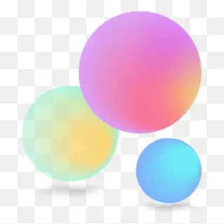 渐变节日球漂浮装饰清新梦幻,免抠元素