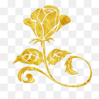 中国风传统烫金鲜花花纹装饰图之,免抠元素