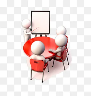 创意开会小人ppt图表