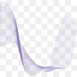 紫色曲线几何元素,免抠元素