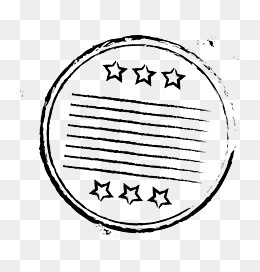 矢量黑色盖章效果,免抠元素