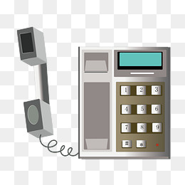 手绘固定电话插画