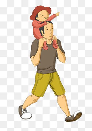 带孩子玩的温柔奶爸,免抠元素