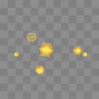 C4D立体电商漂浮几何多边形,免抠元素