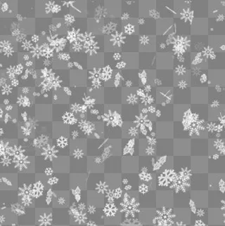 浪漫雪花圣诞节飘浮元素,免抠元素