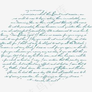 手绘复古英文字装饰,免抠元素艺术字